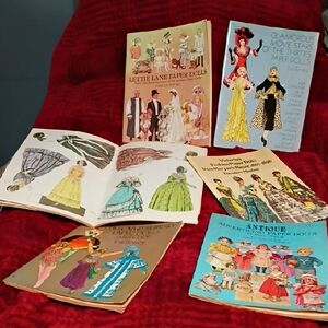 Assorted Vintage Paper Dolls Set